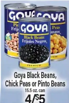 Angelo Caputo's Fresh Market Goya Black Beans, Chick Peas or Pinto Beans offer