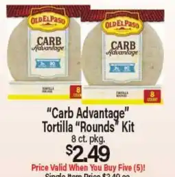 Angelo Caputo's Fresh Market Carb Advantage Tortilla Rounds Kit offer