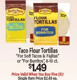 Angelo Caputo's Fresh Market Taco Flour Tortillas offer