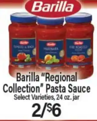Angelo Caputo's Fresh Market Barilla Regional Collection Pasta Sauce offer