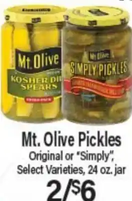 Angelo Caputo's Fresh Market Mt. Olive Pickles offer