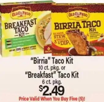 Angelo Caputo's Fresh Market Birria Taco Kit 10 ct. pkg. or Breakfast Taco Kit 6 ct. pkg offer