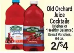 Angelo Caputo's Fresh Market Old Orchard Juice Cocktails offer