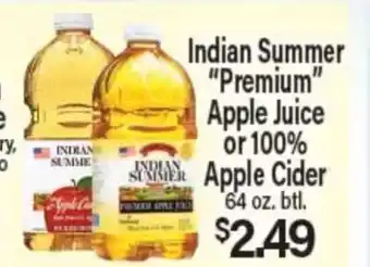 Angelo Caputo's Fresh Market Indian Summer Premium Apple Juice or 100% Apple Cider offer