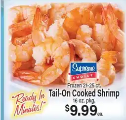 Angelo Caputo's Fresh Market Frozen 21-25 ct. Tail-On Cooked Shrimp offer