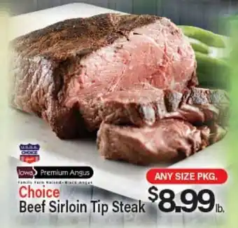 Angelo Caputo's Fresh Market Choice Beef Sirloin Tip Steak offer