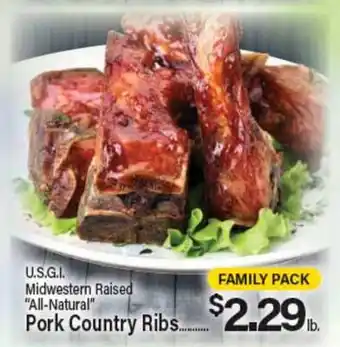 Angelo Caputo's Fresh Market U.S.G.I. Midwestern Raised All-Natural Pork Country Ribs offer