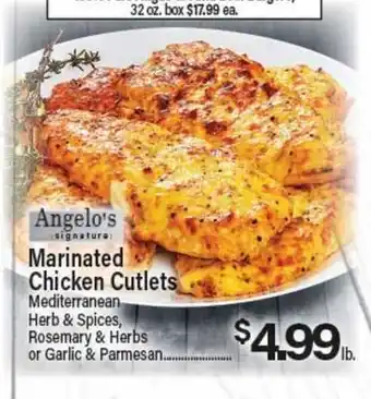 Angelo Caputo's Fresh Market Angelo's Marinated Chicken Cutlets offer