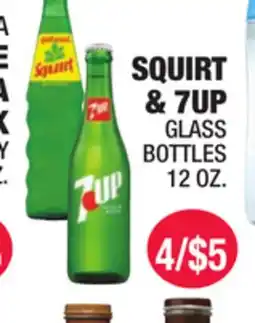 Carnicerias Jimenez SQUIRT & 7UP GLASS BOTTLES offer