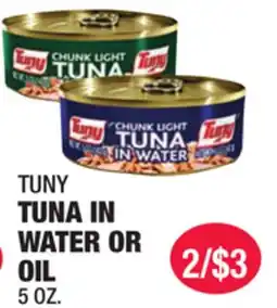 Carnicerias Jimenez TUNY TUNA IN WATER OR OIL offer