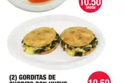 Carnicerias Jimenez (2) Gorditas de chorizo con huevo offer