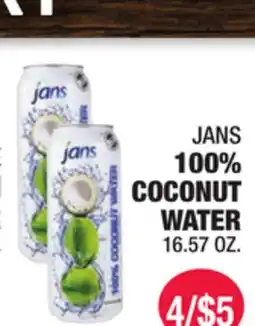 Carnicerias Jimenez JANS 100% COCONUT WATER offer