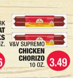 Carnicerias Jimenez V&V SUPREMO CHICKEN CHORIZO offer