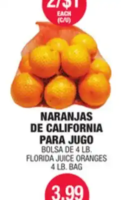 Carnicerias Jimenez NARANJAS DE CALIFORNIA PARA JUGO offer