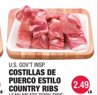 Carnicerias Jimenez U.S. GOV'T INSP. COSTILLAS DE PUERCO ESTILO COUNTRY RIBS offer