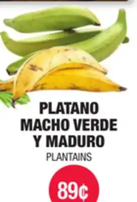 Carnicerias Jimenez PLATANO MACHO VERDE Y MADURO offer