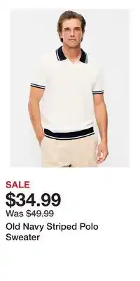 Old Navy Old Navy Striped Polo Sweater offer