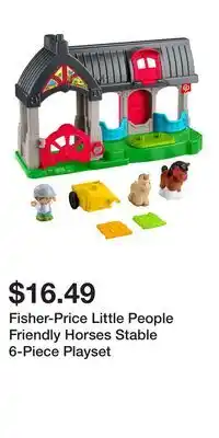Kohl's Fisher-Price Little People Friendly Horses Stable 6-Piece Playset offer