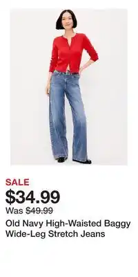 Old Navy Old Navy High-Waisted Baggy Wide-Leg Stretch Jeans offer