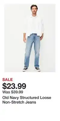 Old Navy Old Navy Structured Loose Non-Stretch Jeans offer