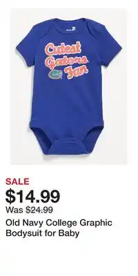 Old Navy Old Navy College Graphic Bodysuit for Baby offer