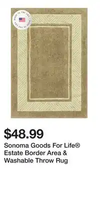 Kohl's Sonoma Goods For Life Estate Border Area & Washable Throw Rug offer