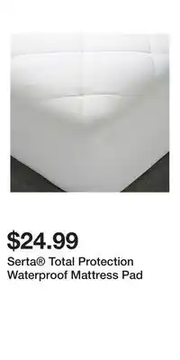 Kohl's Serta Total Protection Waterproof Mattress Pad offer