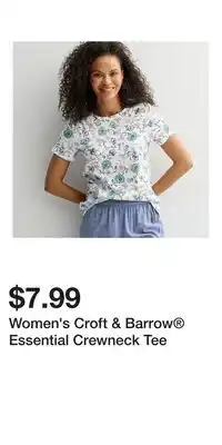 Kohl's Women's Croft & Barrow Essential Crewneck Tee offer