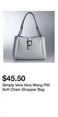 Kohl's Simply Vera Vera Wang Pilli Soft Chain Shopper Bag offer