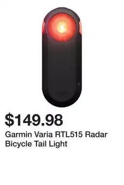 Dick's Sporting Goods Garmin Varia RTL515 Radar Bicycle Tail Light offer