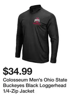 Dick's Sporting Goods Colosseum Men's Ohio State Buckeyes Black Loggerhead 1/4-Zip Jacket offer