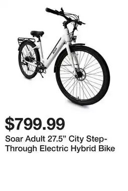 Dick's Sporting Goods Soar Adult 27.5 City Step-Through Electric Hybrid Bike offer
