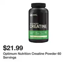 Dick's Sporting Goods Optimum Nutrition Creatine Powder 60 Servings offer