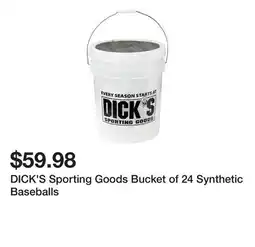 Dick's Sporting Goods DICK'S Sporting Goods Bucket of 24 Synthetic Baseballs offer