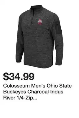Dick's Sporting Goods Colosseum Men's Ohio State Buckeyes Charcoal Indus River 1/4-Zip Jacket offer