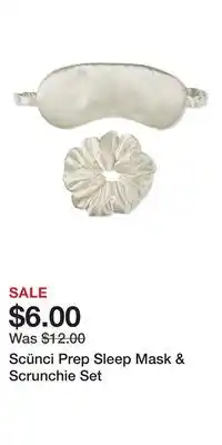 Ulta Beauty Scünci Prep Sleep Mask & Scrunchie Set offer