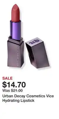 Ulta Beauty Urban Decay Cosmetics Vice Hydrating Lipstick offer