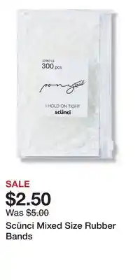 Ulta Beauty Scünci Mixed Size Rubber Bands offer