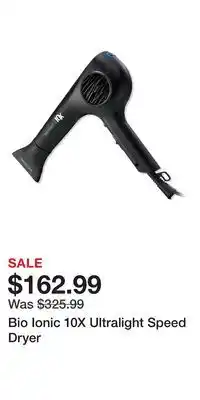 Ulta Beauty Bio Ionic 10X Ultralight Speed Dryer offer