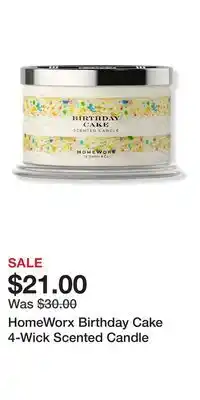 Ulta Beauty HomeWorx Birthday Cake 4-Wick Scented Candle offer