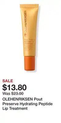 Ulta Beauty OLEHENRIKSEN Pout Preserve Hydrating Peptide Lip Treatment offer