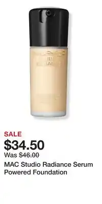 Ulta Beauty MAC Studio Radiance Serum Powered Foundation offer