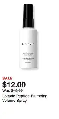 Ulta Beauty LolaVie Peptide Plumping Volume Spray offer