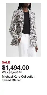 Nordstrom Michael Kors Collection Tweed Blazer offer