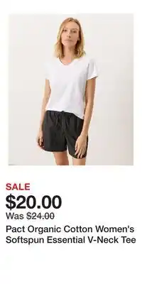 Nordstrom Pact Organic Cotton Women's Softspun Essential V-Neck Tee offer
