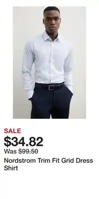 Nordstrom Nordstrom Trim Fit Grid Dress Shirt offer