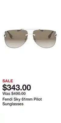 Nordstrom Fendi Sky 61mm Pilot Sunglasses offer