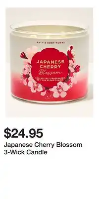 Bath & Body Works Japanese Cherry Blossom 3-Wick Candle offer
