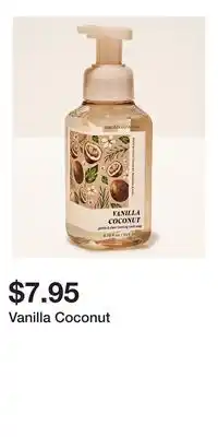 Bath & Body Works Vanilla Coconut offer