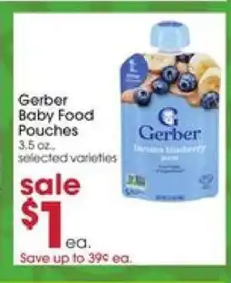 Giant Eagle GERBER BABY FOOD POUCHES offer